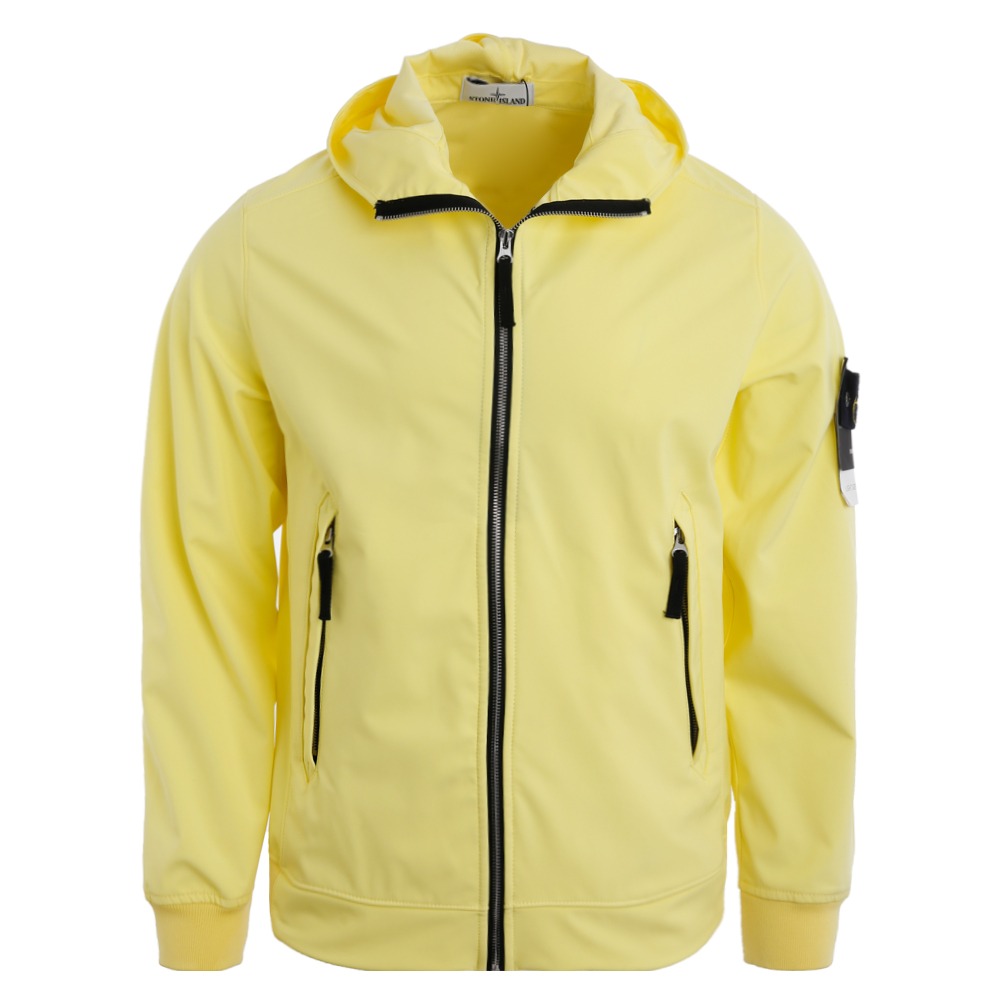 20S/S 스톤아일랜드 라이트 소프트쉘 레몬 후드 자켓